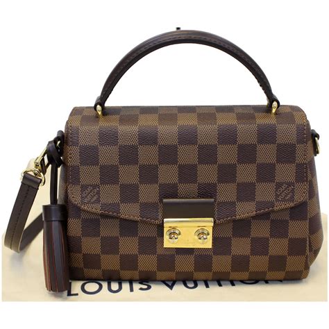 louis vuitton croisette damier ebene brown|Louis Vuitton braided croisette.